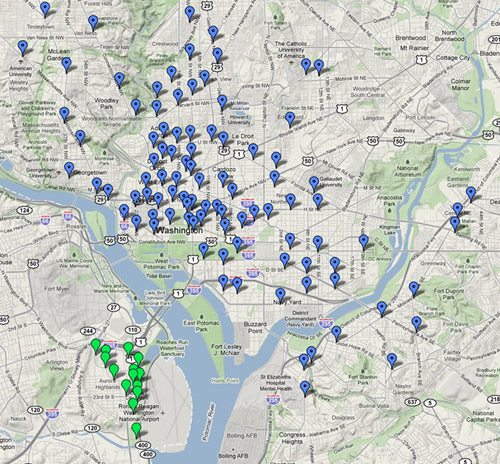 combined DC and Arlington bikeshare map